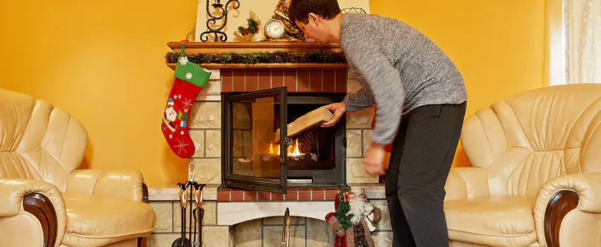 Rusted Metal Fireplace Restoration in Richmond, British Columbia